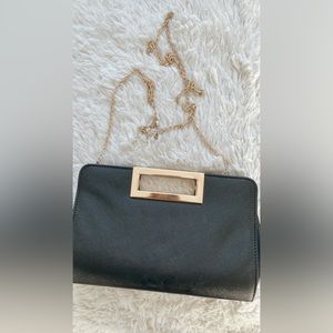 Black purse with chain